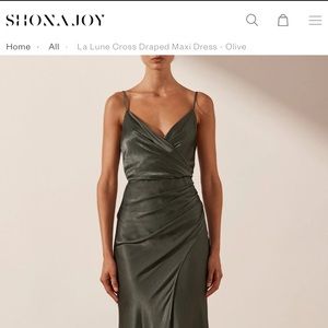 Shona Joy Olive green bridesmaids dress